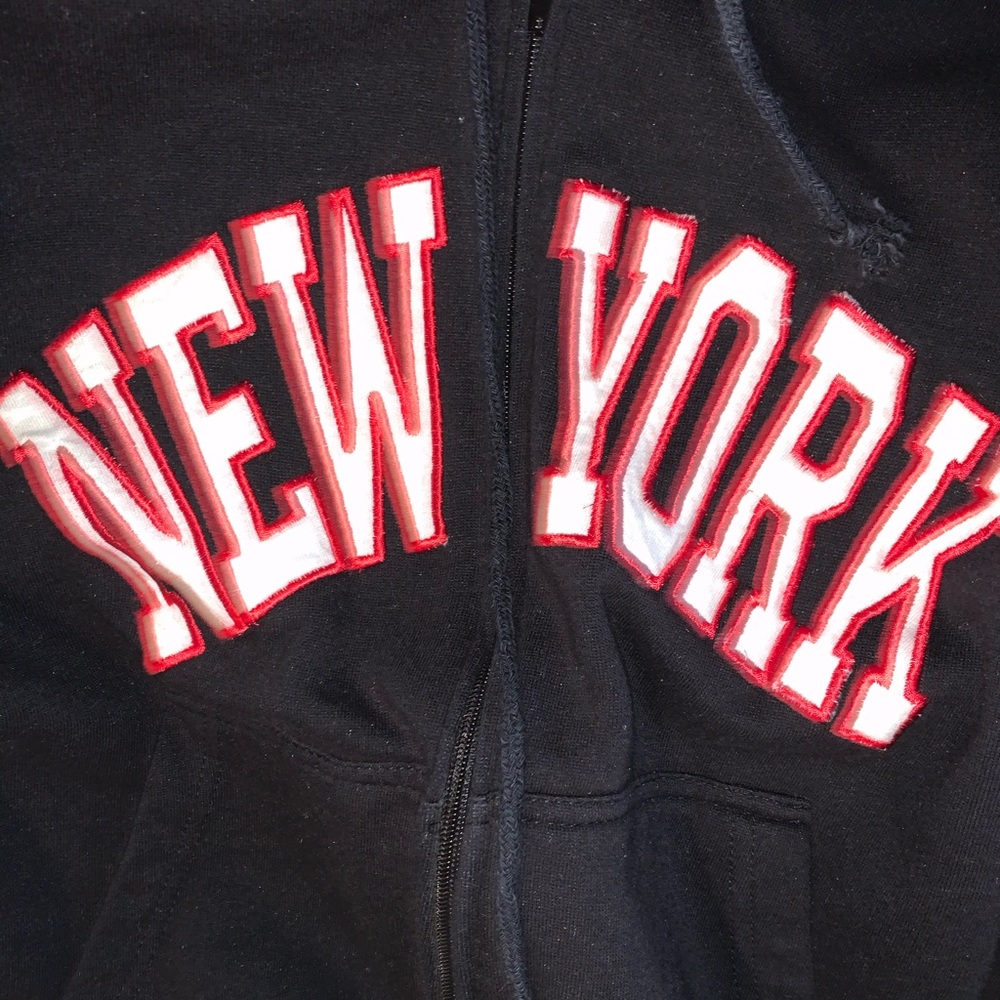 New York graphic zip up hoodie